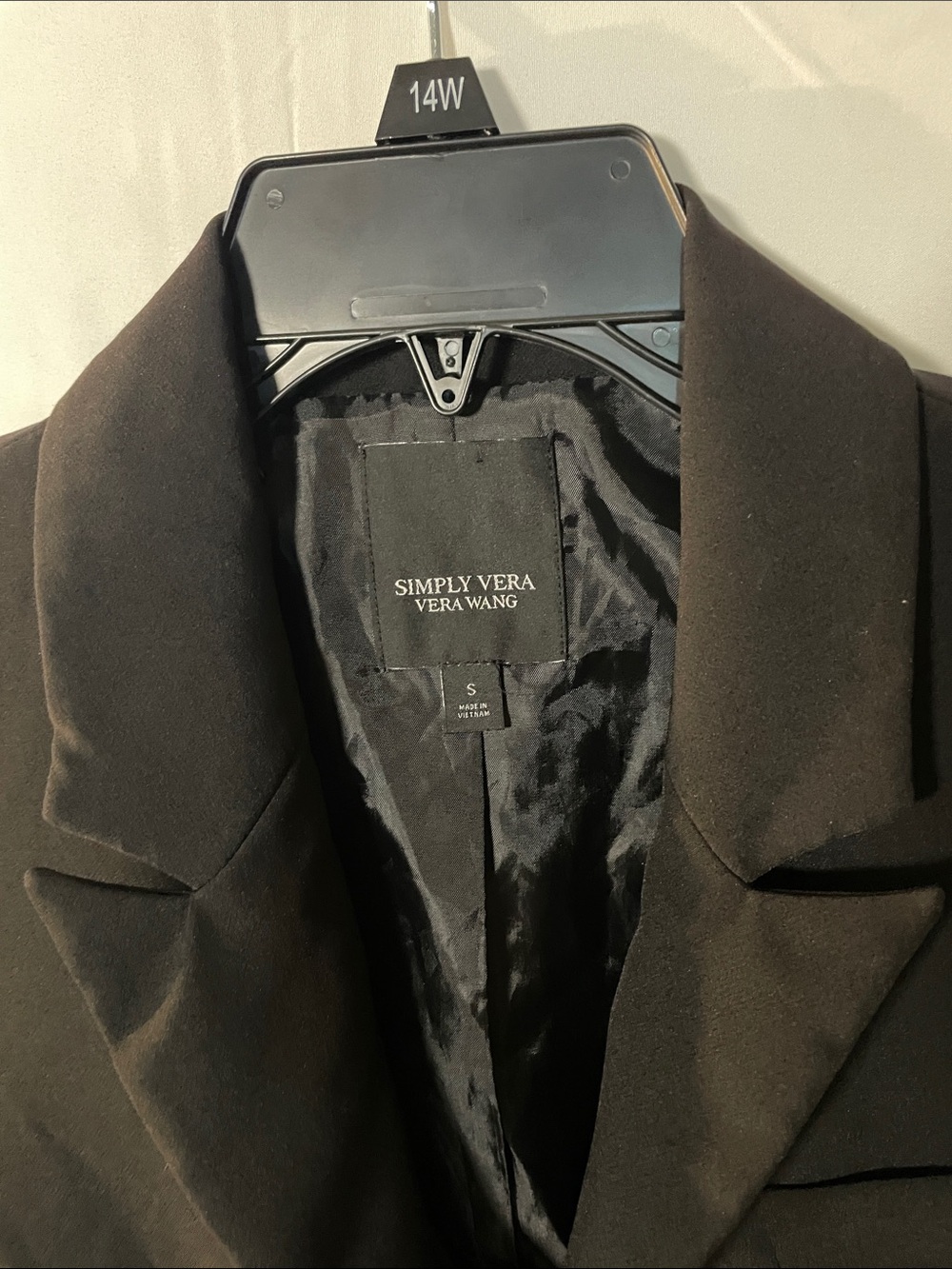 Simply Vera lovely Black Peplum/sheer Waist Blazer Jacket w/pockets - Picture 2 of 6